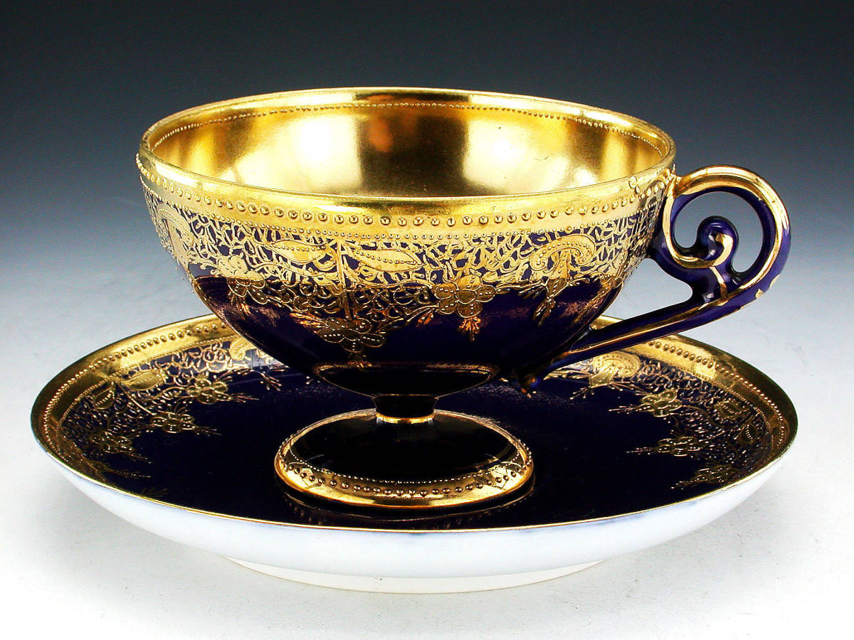 オールドノリタケ 金盛藍線帯華装飾紋 メイプルリーフ印 オールドノリタケ銘品!! ペディスタル キャビネットカップ コバルト 金盛上藍帯連鎖装飾紋 新作，HOT （024）オールドノリタケ 公式通販 オールドノリタケ銘品金盛上藍帯連鎖装飾紋カップ＆ソーサー＆プレート オールドノリタケ・金盛上藍ロココ様式華装飾 カップアンド ノリタケ オールド