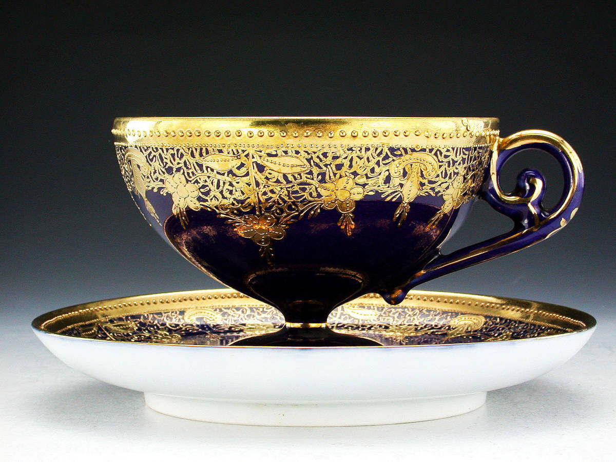 オールドノリタケ 金盛藍線帯華装飾紋 メイプルリーフ印 オールドノリタケ銘品!! ペディスタル キャビネットカップ コバルト 金盛上藍帯連鎖装飾紋 新作，HOT （024）オールドノリタケ 公式通販 オールドノリタケ銘品金盛上藍帯連鎖装飾紋カップ＆ソーサー＆プレート オールドノリタケ・金盛上藍ロココ様式華装飾 カップアンド ノリタケ オールド