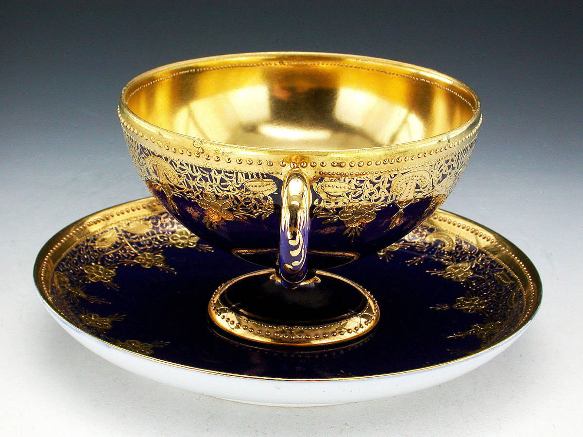 オールドノリタケ 金盛藍線帯華装飾紋 メイプルリーフ印 オールドノリタケ銘品!! ペディスタル キャビネットカップ コバルト 金盛上藍帯連鎖装飾紋 新作，HOT （024）オールドノリタケ 公式通販 オールドノリタケ銘品金盛上藍帯連鎖装飾紋カップ＆ソーサー＆プレート オールドノリタケ・金盛上藍ロココ様式華装飾 カップアンド ノリタケ オールド