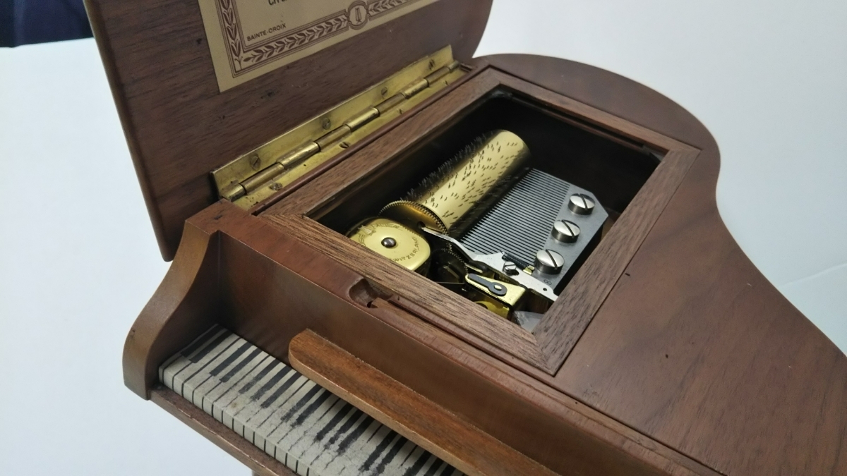 緑屋h□ リュージュ Reuge オルゴール グランドピアノ型 動作品 bnir/1 