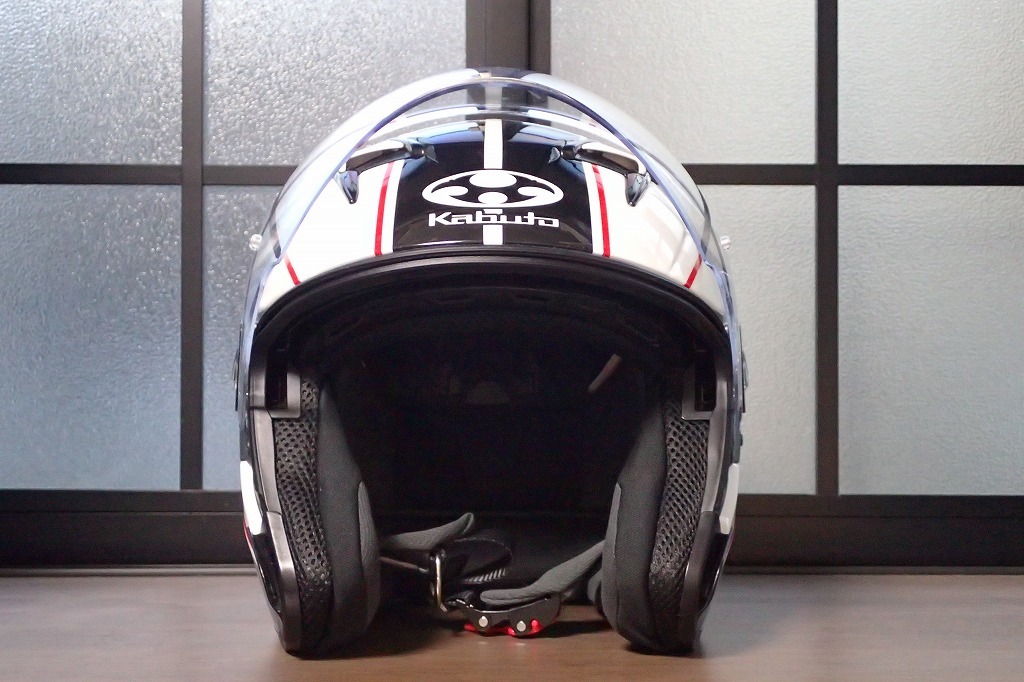 美品★OGK ヘルメット EXCEED DELIE エクシード デリエ★ジェットヘル ホワイト ブラック/XL(61-62cm)