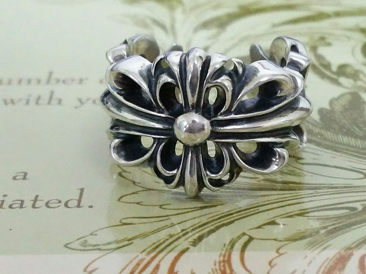 ◇クロムハーツ◇ ダブルフローラルクロスリング 19.5号 CHROME HEARTS 
