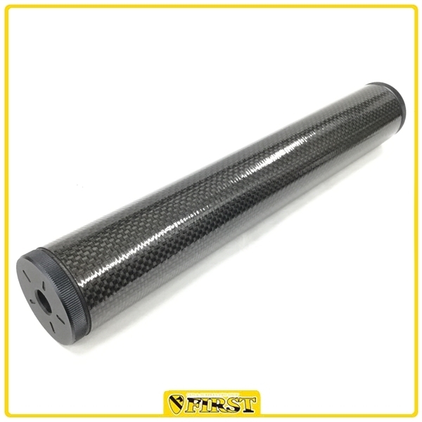 LAYLAX ファットサイレンサーカーボン 150mm 直径 約30mm 14mm逆ネジ