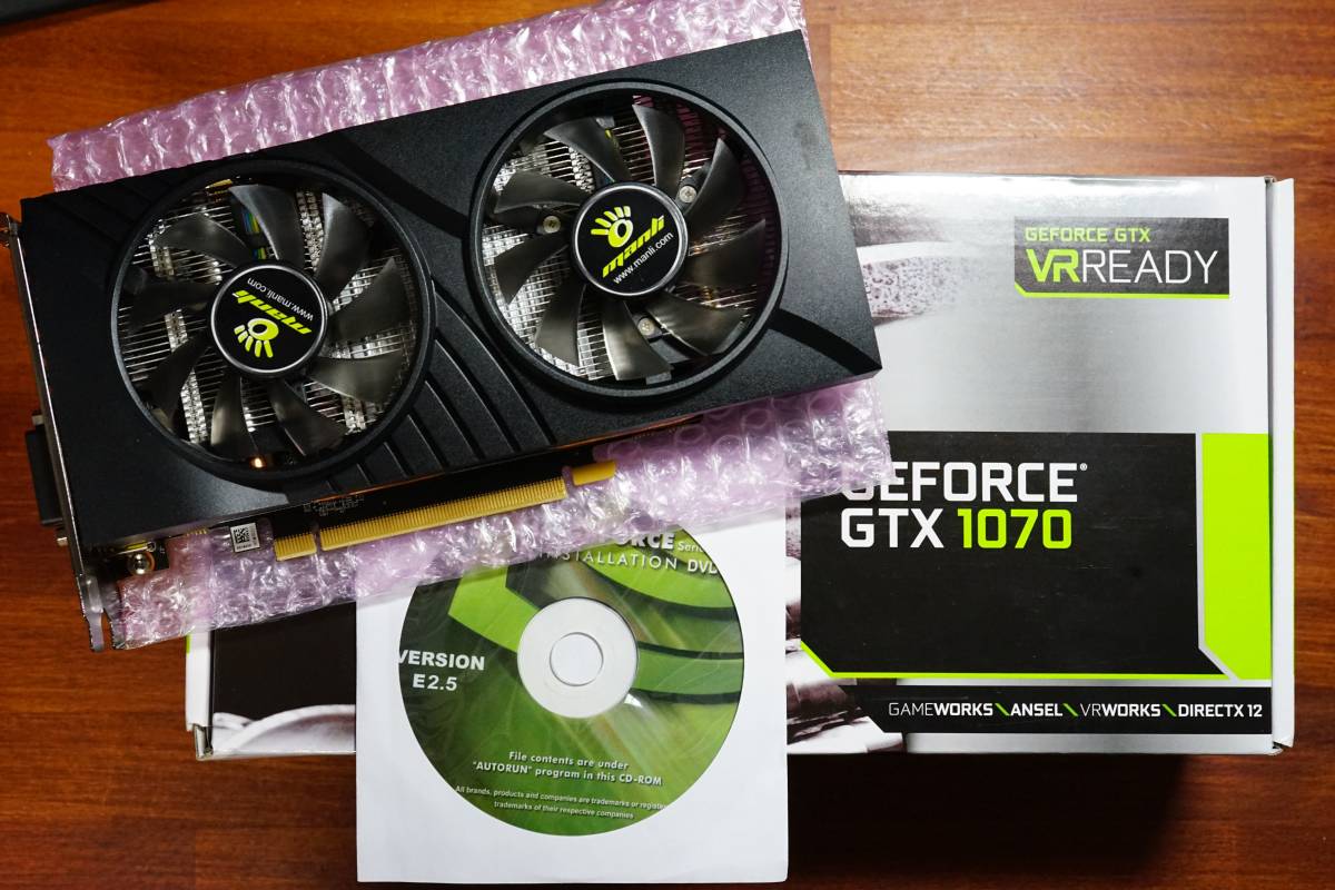 GTX1070 8GB 0 GDDR5 GEFORCE GTX Manli PCパーツ 動作確認済み