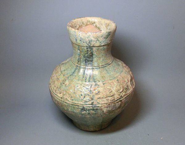 土器■須恵器 壷 緑釉古壺 花瓶 オブジェ 古玩 唐物 中国時代物 骨董品■ 漢時代 緑釉 中国古玩 漢 1世紀漢緑釉 古美術 公式通販