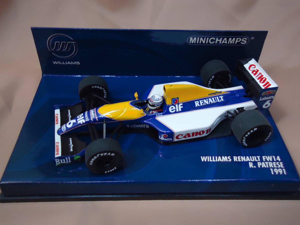 MINICHAMPS 1/18 FW14 パトレーゼ 1991 美品箱付 定番，低価 MINICHAMPS 1/43 WILLIAMS RENAULT FW14 R PATRESE 1991