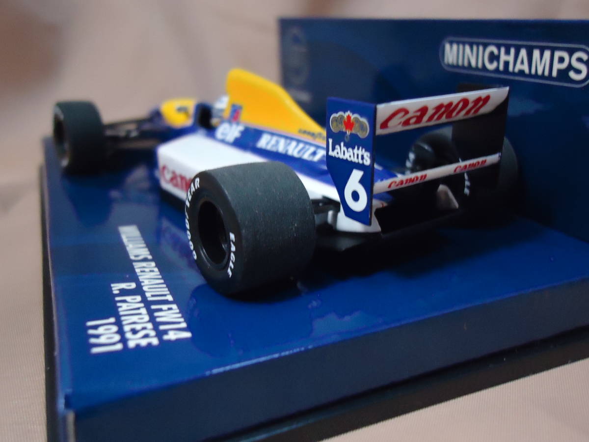 定番，低価 MINICHAMPS 1/43 WILLIAMS RENAULT FW14 R PATRESE 1991