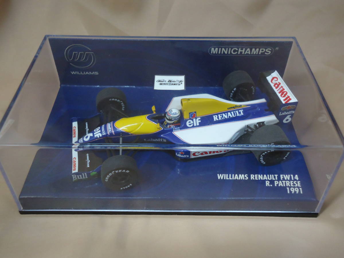 定番，低価 MINICHAMPS 1/43 WILLIAMS RENAULT FW14 R PATRESE 1991