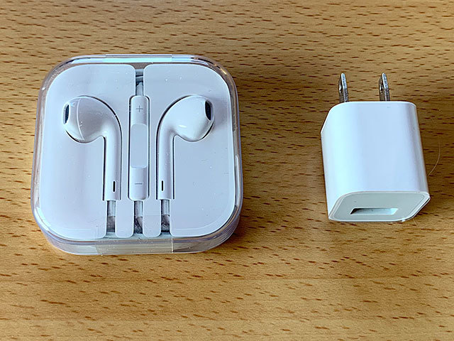 ★新品未使用 送料無料★Apple純正 EarPods + Apple 5W USB電源アダプタ A1385 iPhone イヤホン ヘッドホン★_1