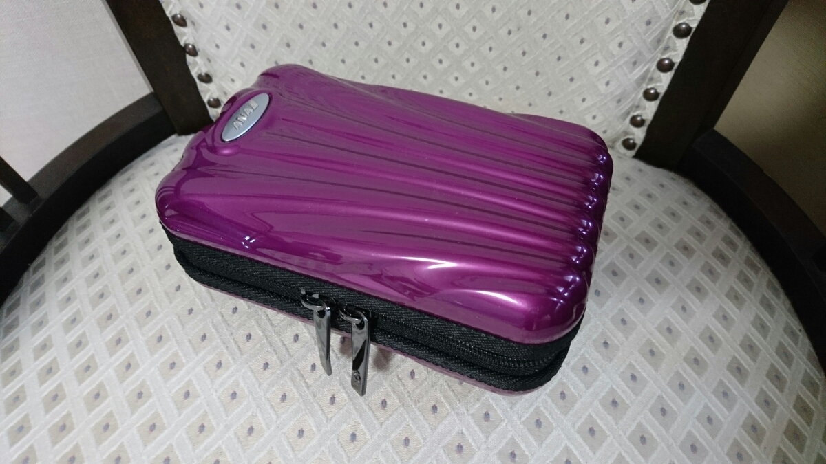 ケースのみ　新品 ANA サムソナイト ファーストクラスアメニティ　ぶどう色