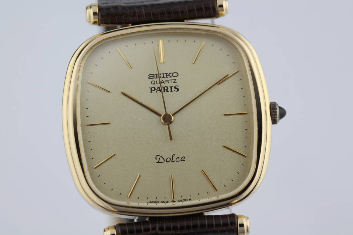 美品 SEIKO セイコー ドルチェ PARIS 5931-5400 メンズ クオーツ 5931 