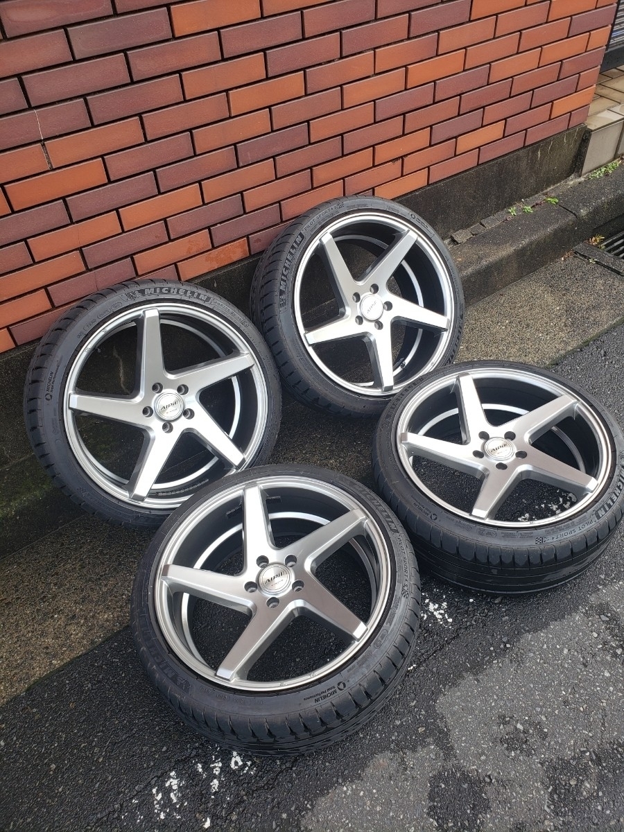 アルピール alpil sk-Ⅱ 19X9J オフセット＋40 ホイール 245/35R/19 アウディ ベンツ ハブ径 66.6(ハブリング使用) PCD112 コンケーブ