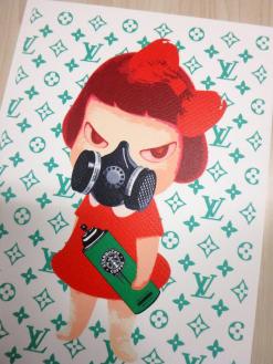 DEATH NYC　『Nara L Red Green』　アートポスター　A4