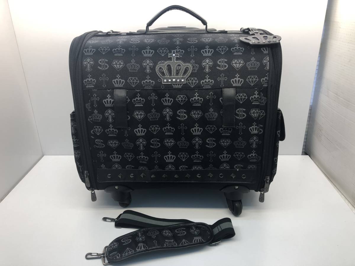 専用 新品未使用 ペットパラダイス 王冠柄 キャリーバッグ 4輪キャスター 大阪府の 店舗 ペットパラダイス 王冠柄 4輪 キャリーバッグ 〇 【公式