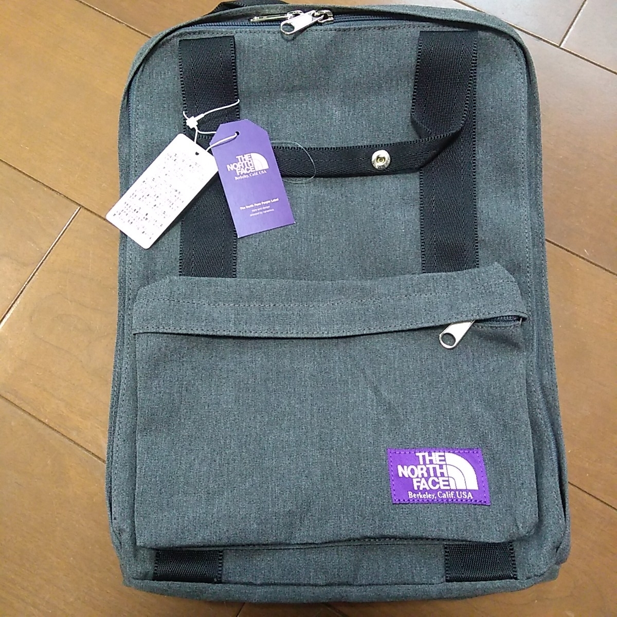 nanamica ⁄ Tote Bag Field FACE THE NORTH LABEL PURPLE 即決未使用 