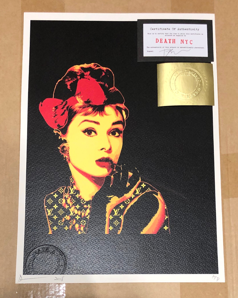 DEATH NYC 限定プリント オードリー・ヘップバーン × ルイ・ヴィトン 希少！本物！2018年 世界限定100枚 DEATH NYC オードリーヘップバーン