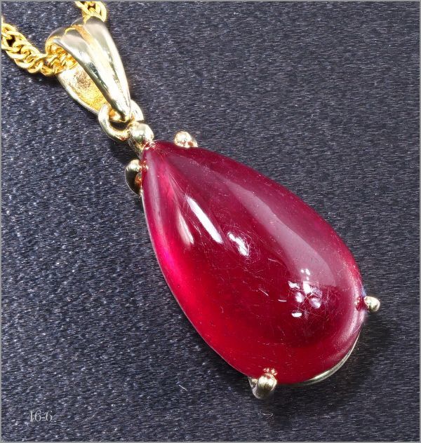 定価14万円】 天然 ルビー ネックレス No.46-6 (10K 18K ）(2)(0