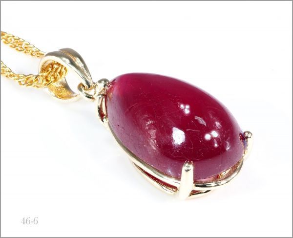 定価14万円】 天然 ルビー ネックレス No.46-6 (10K 18K ）(2)(0