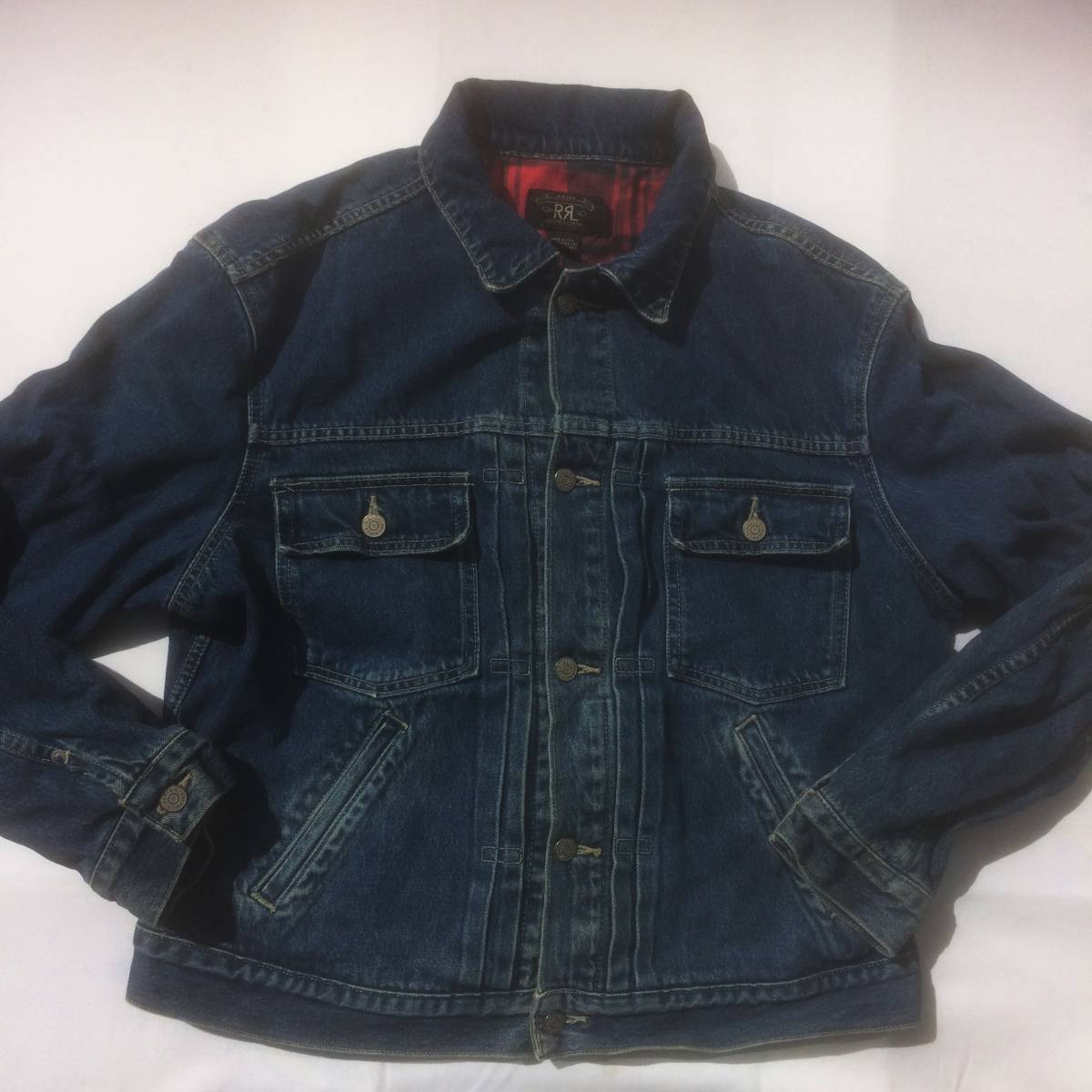 RRL ダブルアールエル 三ツ星タグ RALPH RRL⁄掠りストライプ⁄胸 