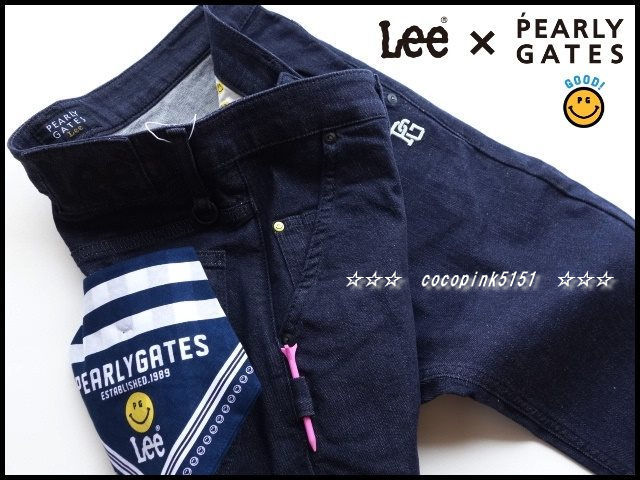 爆買い，定番人気 正規本物 パーリーゲイツ 限定PG x Lee コラボレーション ストレッチ パンツ 5番 L インディゴブルーW80 84cm コラボバンダナ付き(82cm～)｜売買されたオークション情報、yahooの商品情報をアーカ パンツ、スラックス