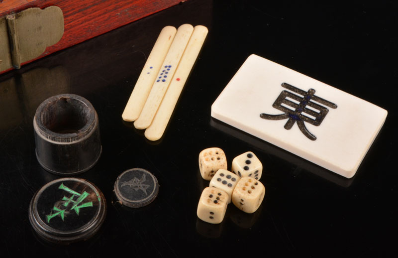 中国 麻雀牌 竹嵌 背竹牌 骨牌 SL466 DK1 中国美術 麻雀セット 背竹牌