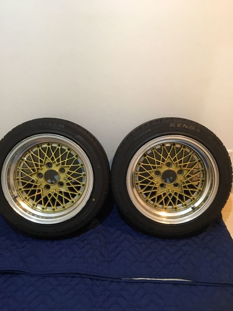 中古品 SSR フォーミュラーメッシュ ゴールド 15インチ 8J+8 PCD114.3 5穴