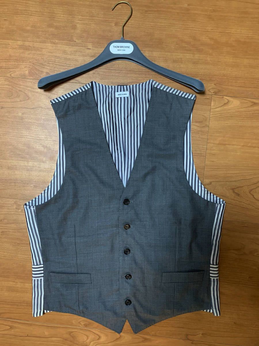 希少 THOM BROWNE. トムブラウン ミディアムグレーウールスーパー120's