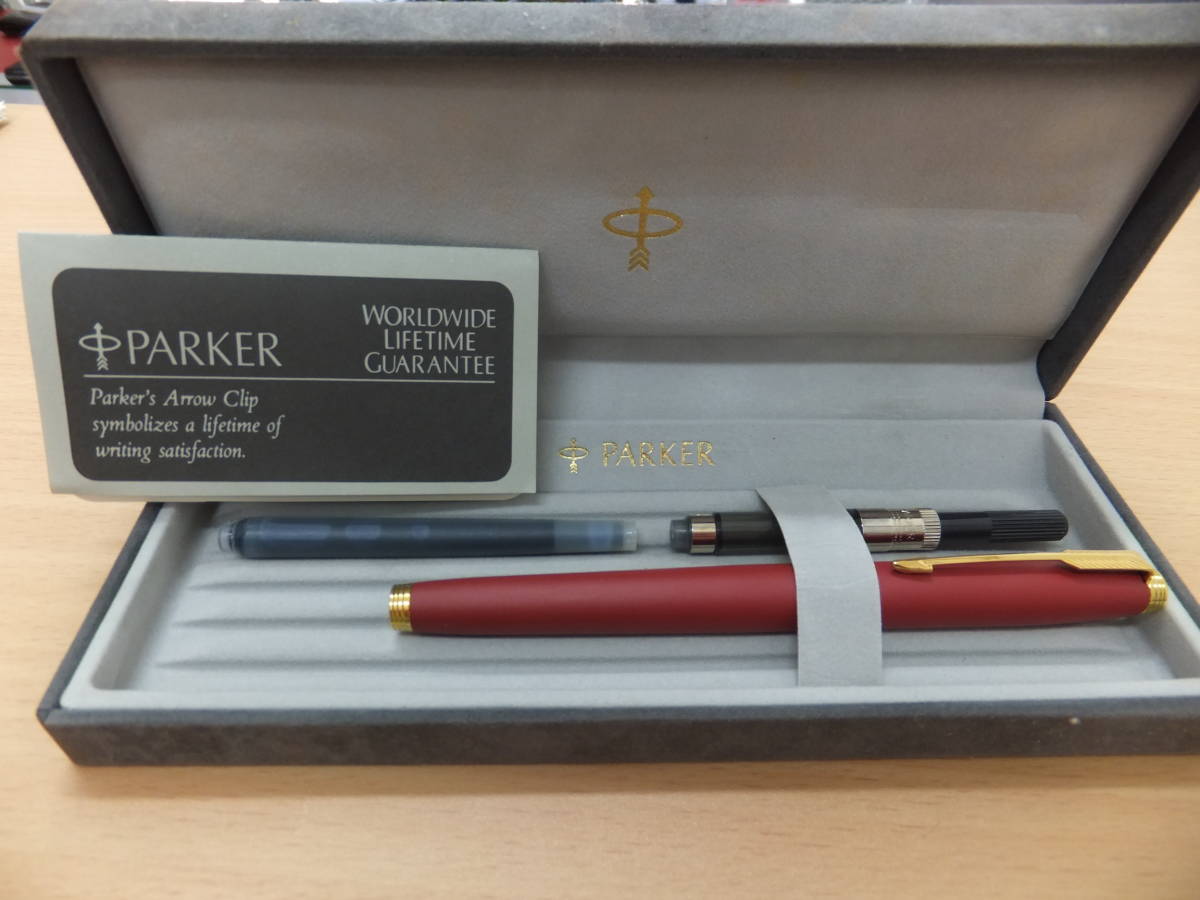 パーカー ソネット 万年筆 PARKER プレミアム SONET メタル&レッド