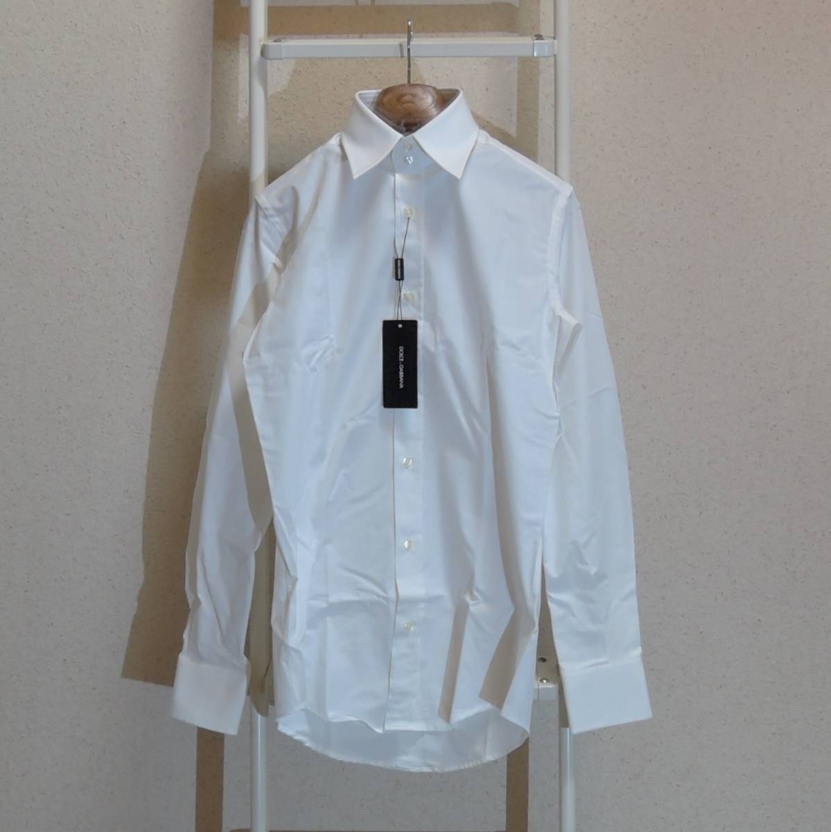 未使用 ドルチェ&ガッバーナ DOLCE＆GABBANA ドゥエボットーニ ドレスシャツ ワイシャツ メンズ 38/15 ホワイト 3661