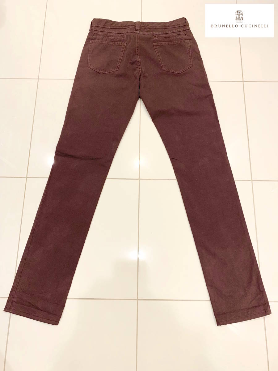■ Brunello Cucinelli ブルネロクチネリ 定価9万6，120円 定番 コンフォートコットン パンツ 48 46 S M トラウザーズ ジャケット スーツ 44