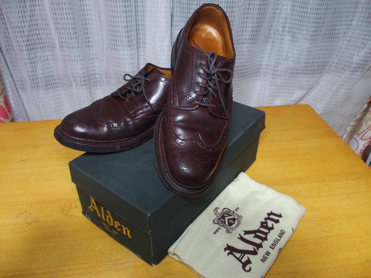 アキオ様Alden5419★サイズ7D★コードバン★バーガンディ★ウィングチップ アキオ様Alden5419☆サイズ7D☆コードバン☆バーガンディ☆ウィング
