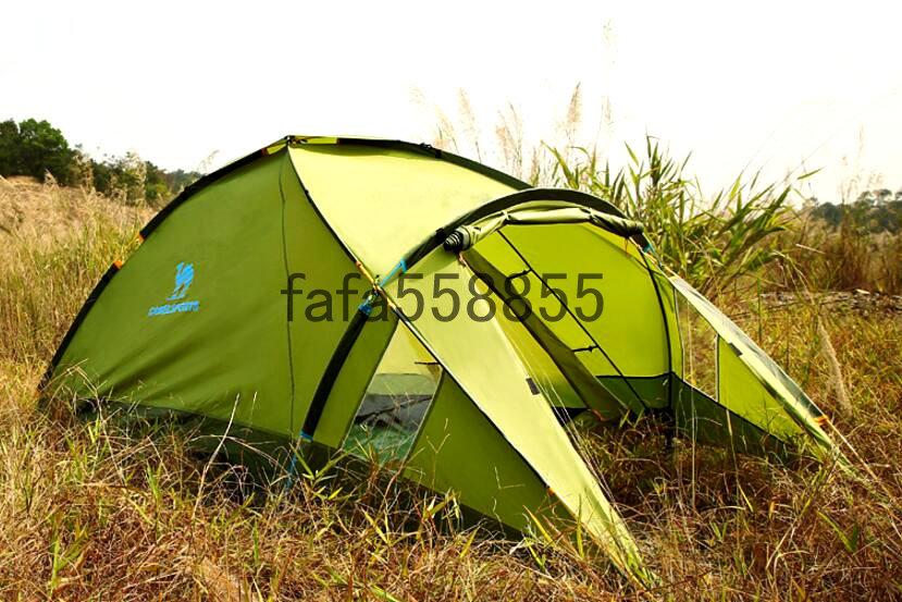 アウトドア用品 新品 野営 人気テント キャンプ 防雨 防風 防塵 防水 防虫 UVカット 通気性耐久性よい 3-4人用