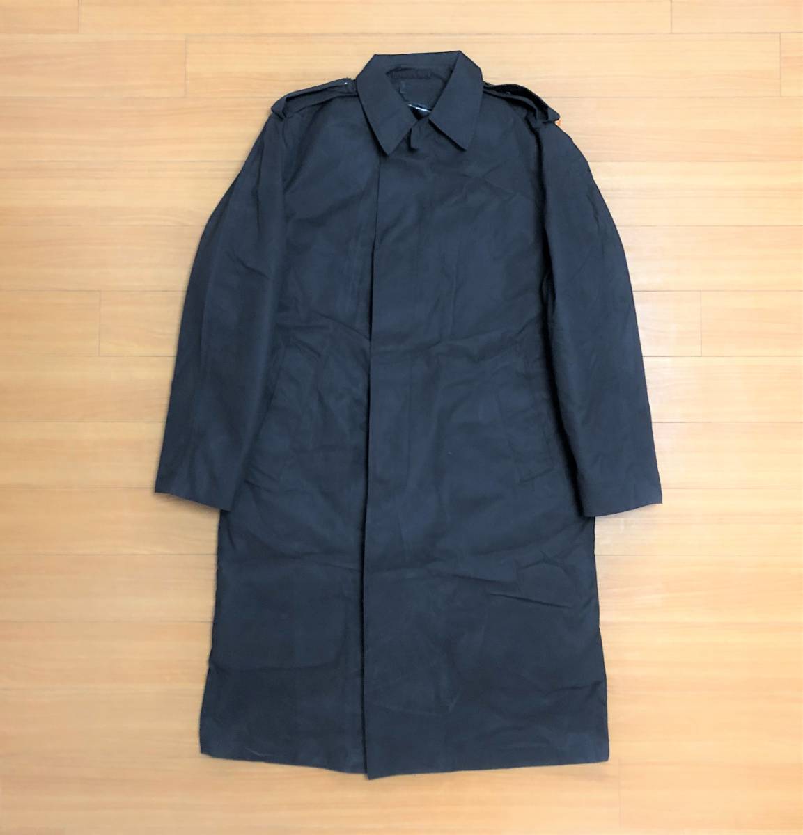 DEAD STOCK 新品 85年 米軍実物 US NAVY オールウェザーコート ステンカラーコート ボアライナー付 黒 size34S ビンテージ バルマカーン XS