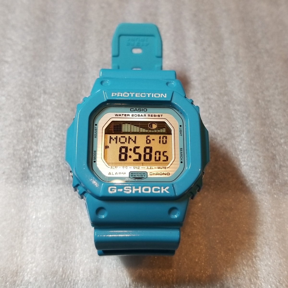 中古 G-SHOCK G-LIDE GLX-5600A ターコイズブルー タイドグラフ