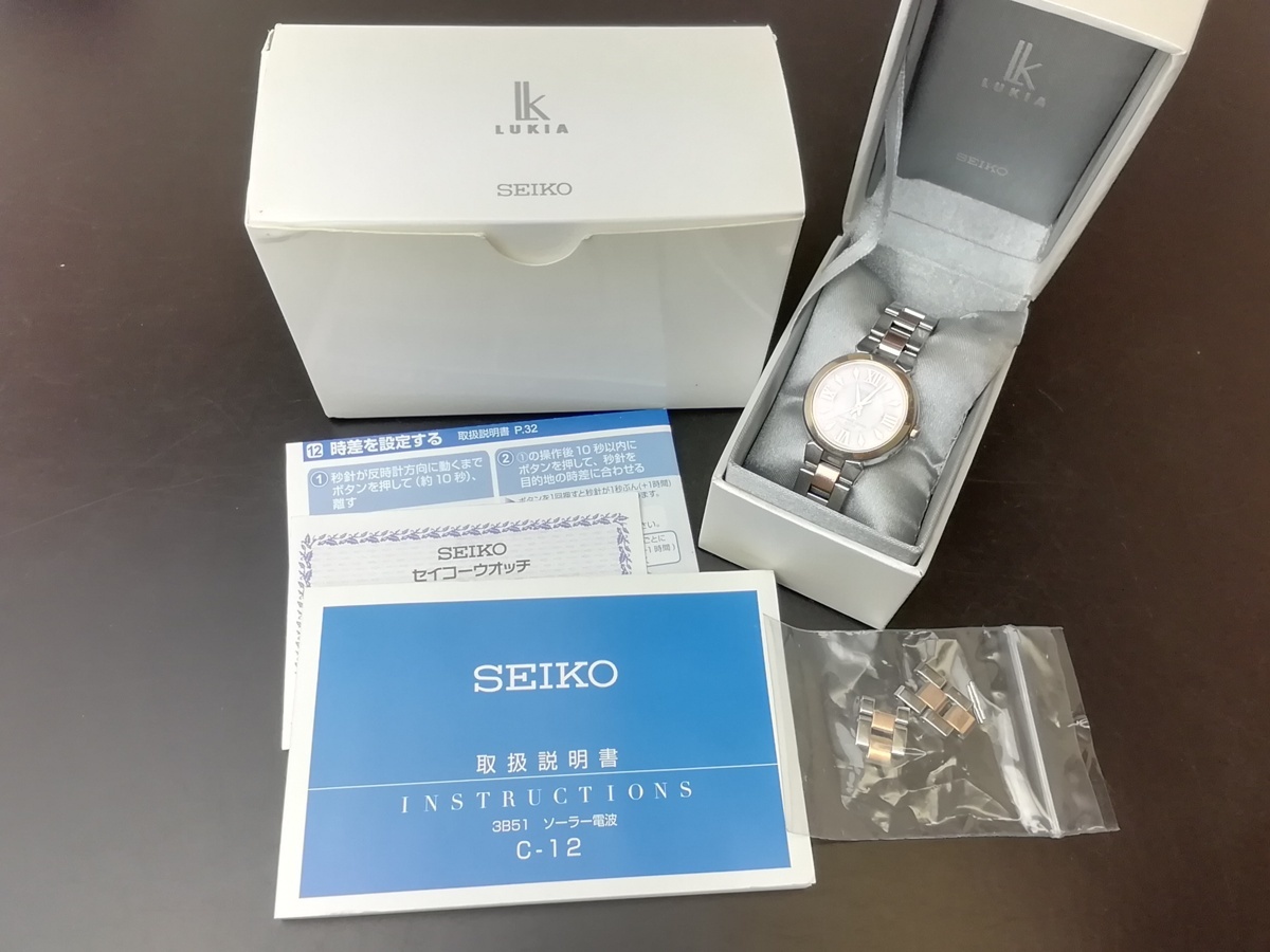 SEIKO セイコー LUKIA ルキア 3B51-0AA0 電波ソーラー レディース 