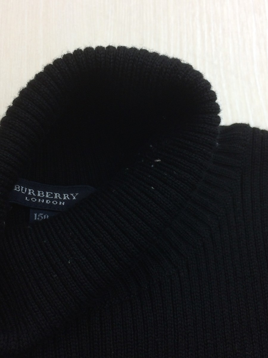 BURBERRY LONDON◆ワンピース/150cm/ウール/BLK/チェック