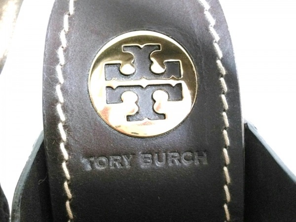 トリーバーチ TORY BURCH サンダル レザー ダークブラウン レディース 美品 靴