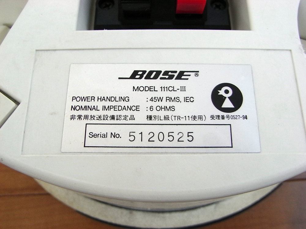 BOSE 天井埋め込みスピーカー MODEL 111CLーⅢ 2個セット ⑤ BOSE
