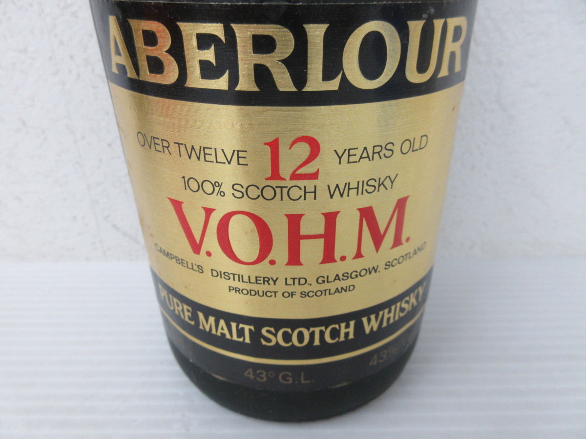 12年 アベラワー VOHM ABERLOUR 古酒 ピュアモルト - 750ml 未開栓 ご*ま様