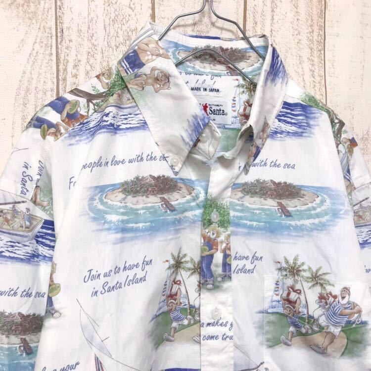 キャプテンサンタ CAPTAIN 長袖 総柄ボタンダウン ＣＡＰＴＡＩＮＳＡＮＴＡ メンズファッション SANTA 美品 SANTA（シャツ）のフリマアイテム一覧 総柄 ボタンダウンシャツ 白 90s DESIGN サンタ刺繍☆ 綺麗