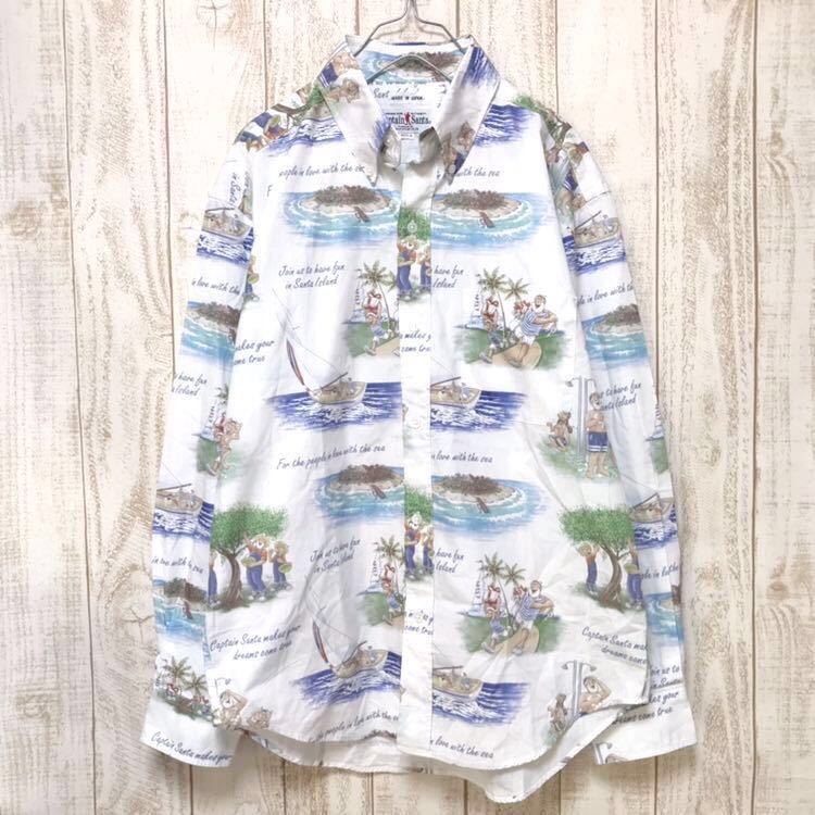 キャプテンサンタ CAPTAIN 長袖 総柄ボタンダウン ＣＡＰＴＡＩＮＳＡＮＴＡ メンズファッション SANTA 美品 SANTA（シャツ）のフリマアイテム一覧 総柄 ボタンダウンシャツ 白 90s DESIGN サンタ刺繍☆ 綺麗