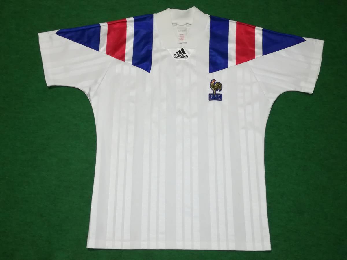 SALE，大人気 adidas/92-94 フランス代表 AWAY ユニフォーム 日本正規/M 日本L パパン カントナ パリの悲劇 ドーハの悲劇(フランス)｜売買されたオークション情報、yahooの商品情報をアーカイブ公開 - オークフ ユニフォーム