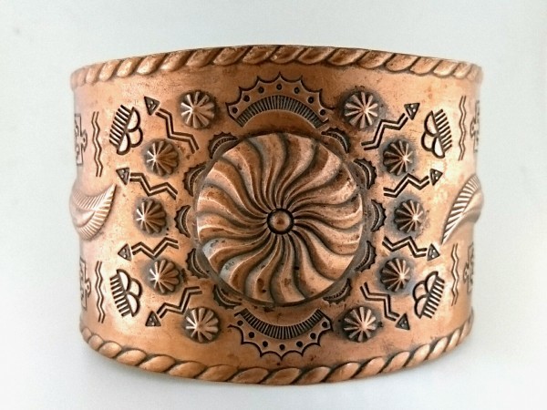 ビンテージ BELL TRADING POST ナバホ カッパー ワイド バングル