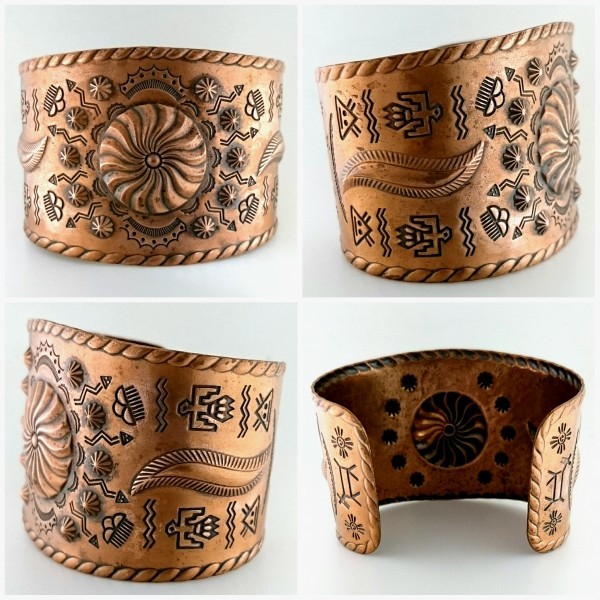 ビンテージ BELL TRADING POST ナバホ カッパー ワイド バングル