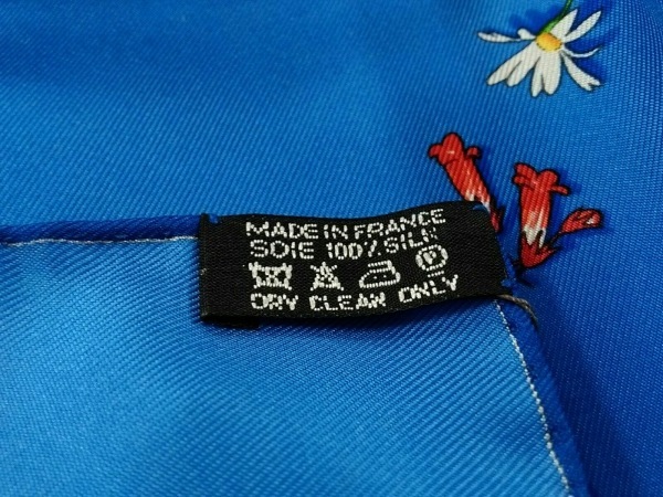 エルメス HERMES プチカレ ブルー×マルチ Des Fleurs Pour le Dire