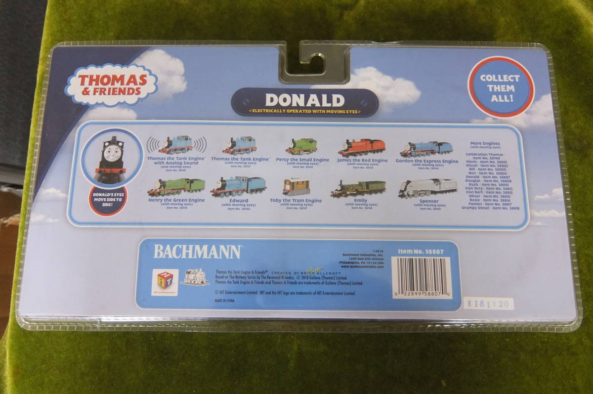Bachmann Donald 0 - Thomas HO Friends THOMAS Train Eyes Moving