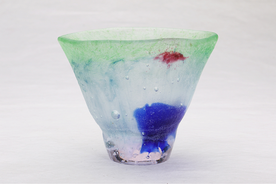 赤字超特価，品質保証 【MG敬 夏の酒器展】鈴木滋子 作『グラス(パート・ド・ヴェール)』ss9-1