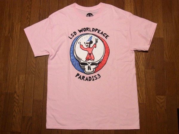 極美 Paradis3 LSD Worldpeace Paradise SS T-Shirt Lサイズ ミッキー