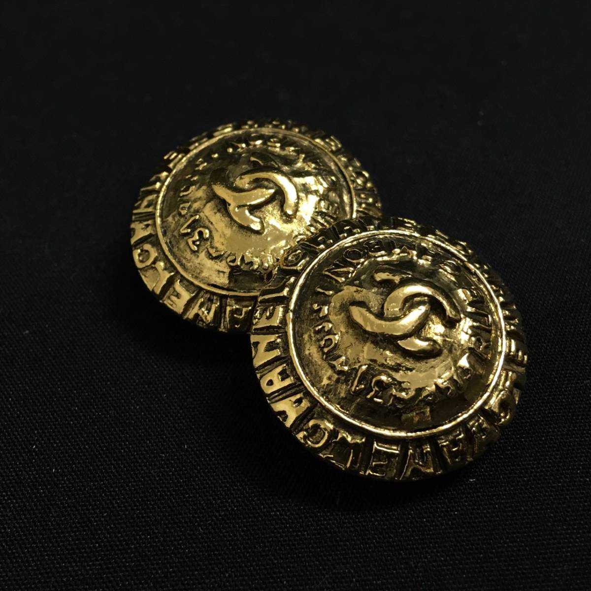 A23b48R CHANEL イヤリング シャネル イヤリング ヴィンテージ レディース アクセサリー 刻印