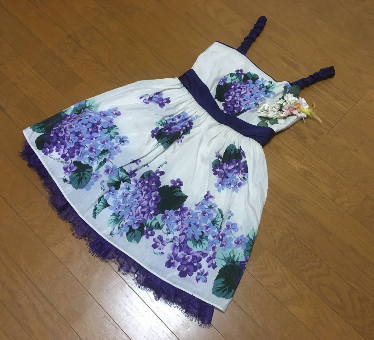 定価33，600円！ロイスクレヨン2010年人気完売紫陽花あじさいワンピース日本製